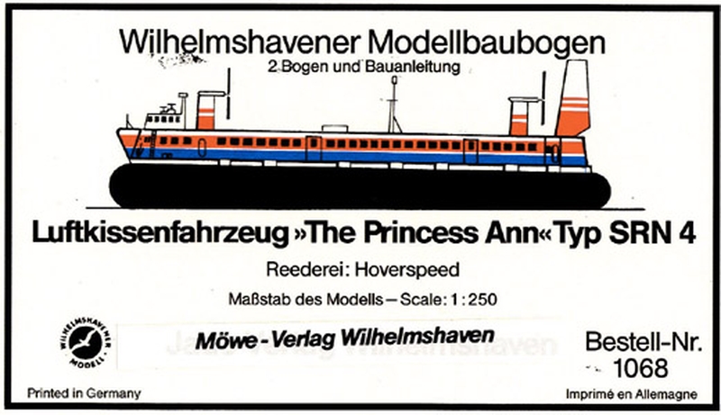 Plan Hovercraft Ferry Princess Ann - WILHELMS